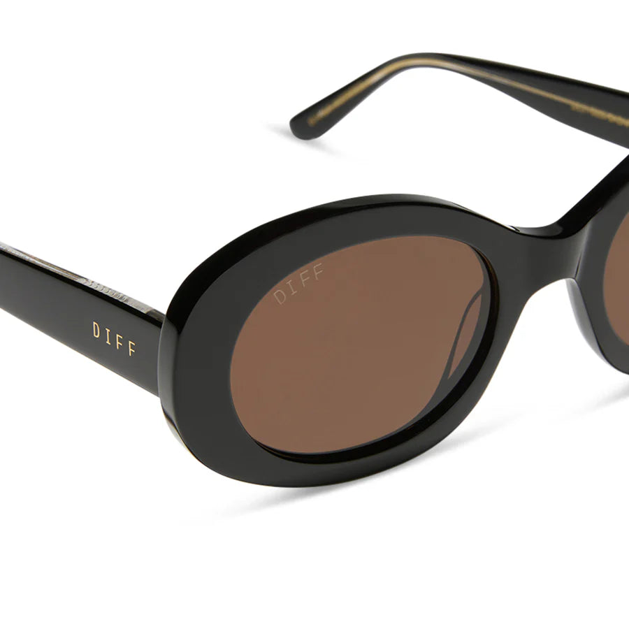 DIFF Lainey Black + Brown Sunglasses