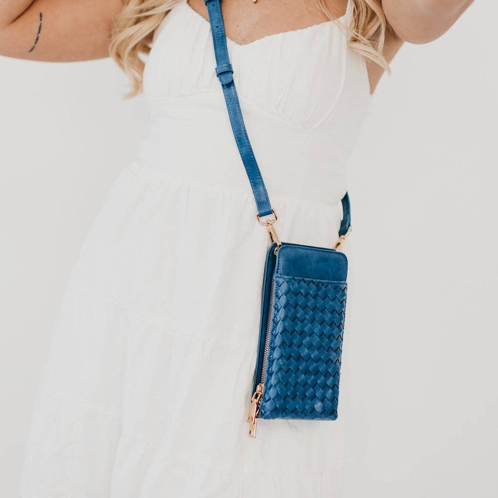 Brown Woven Double Duty Phone Bag