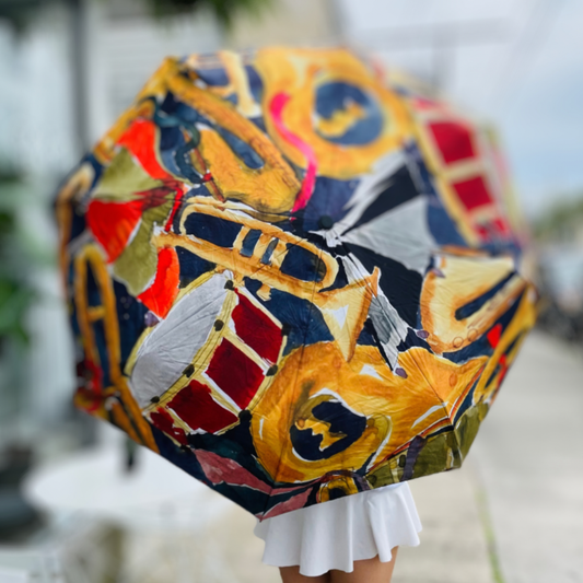 Fest Umbrella with UV Protection, Art by Kathy Schorr