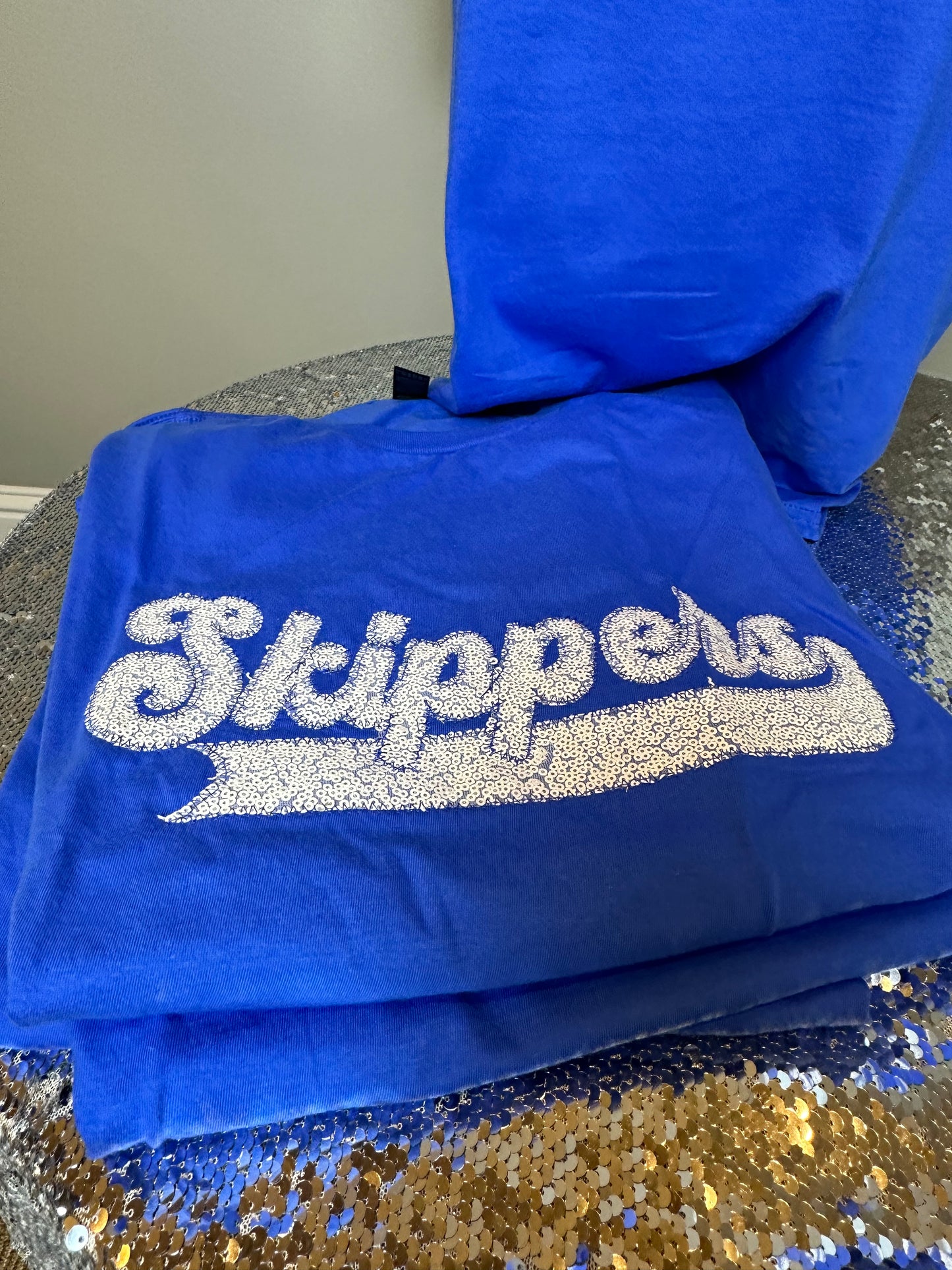 Skippers Sequin Embroidery T shirts  IN STOCK NOW