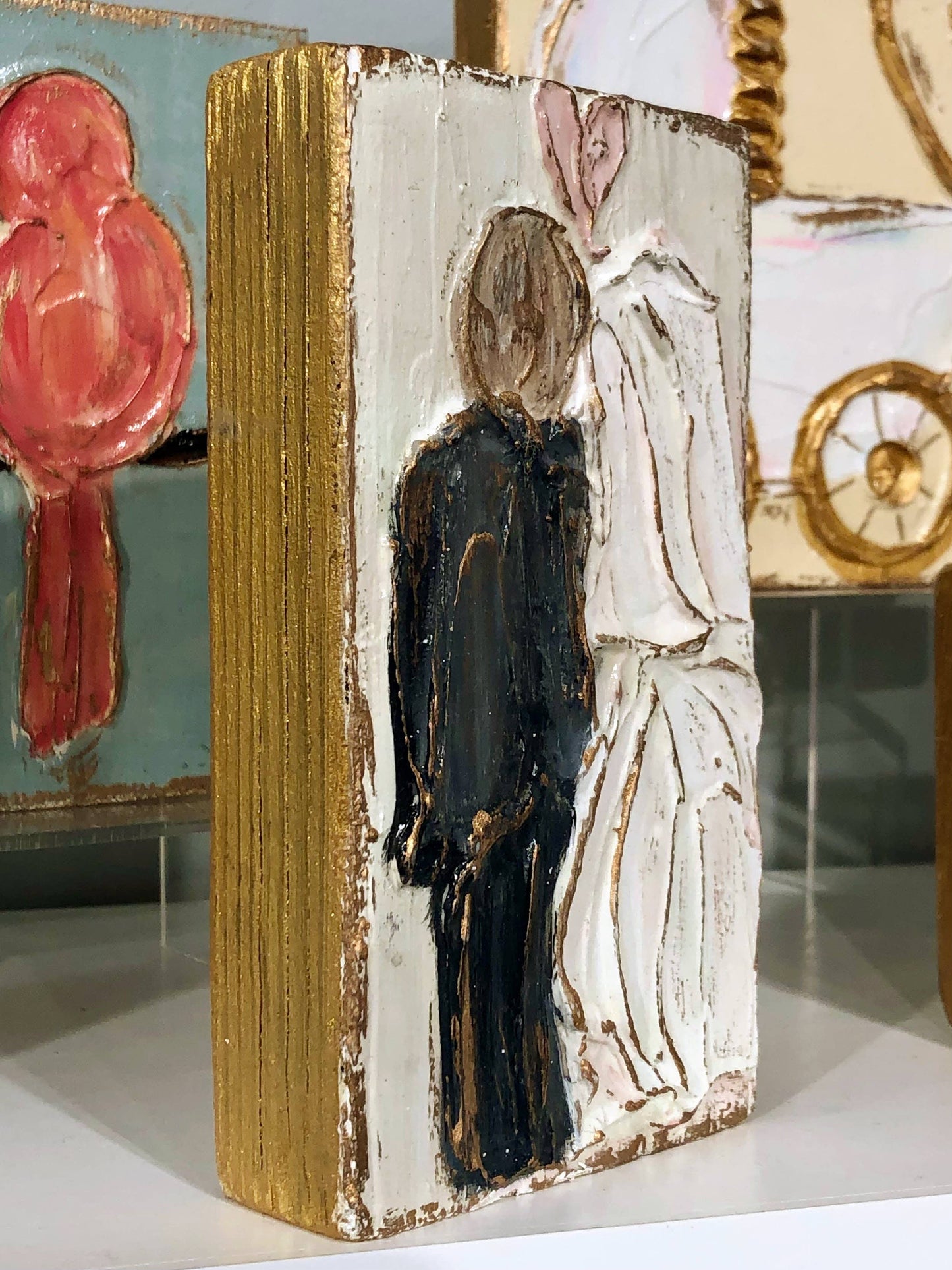 Bride and Groom Wedding Block Painting/Drawing