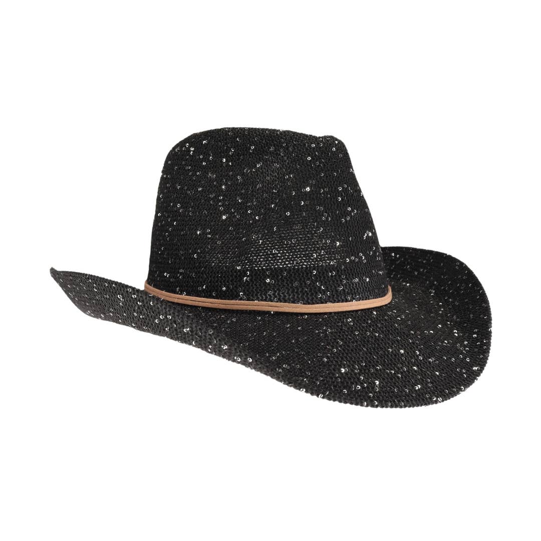 Vegas Sequin Cowboy Hat CBC03: NEW - Lavender