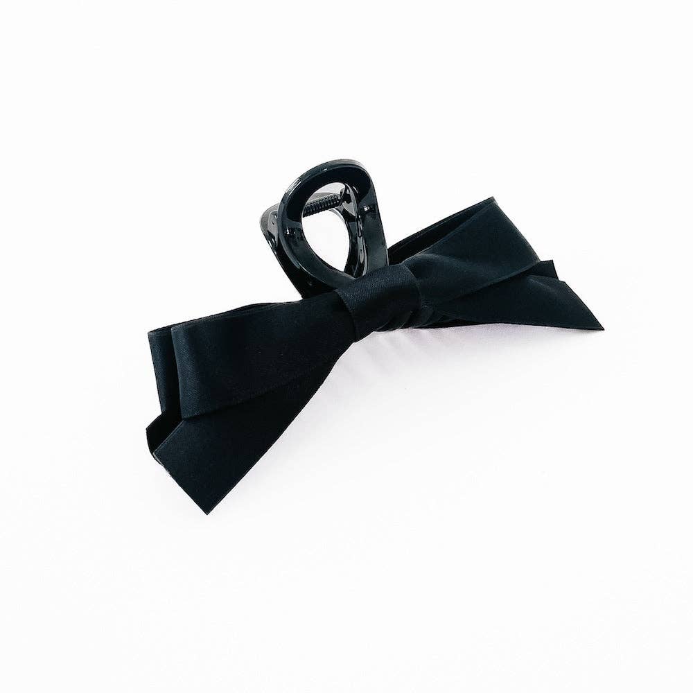 Haven Hair Bow Claw Clip: Black