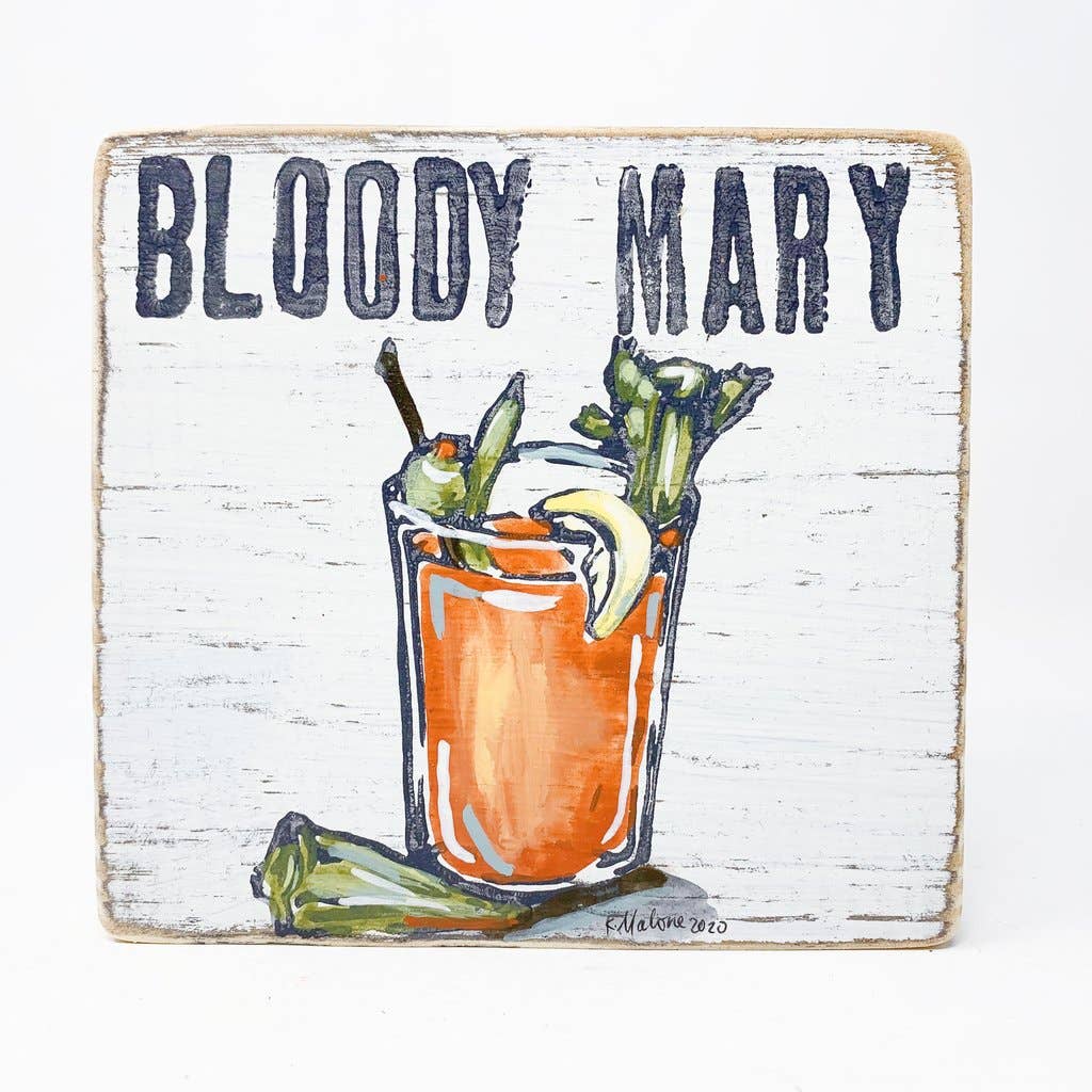 Square Wood Signs - Fun Decorative Wall Decor: Sazerac