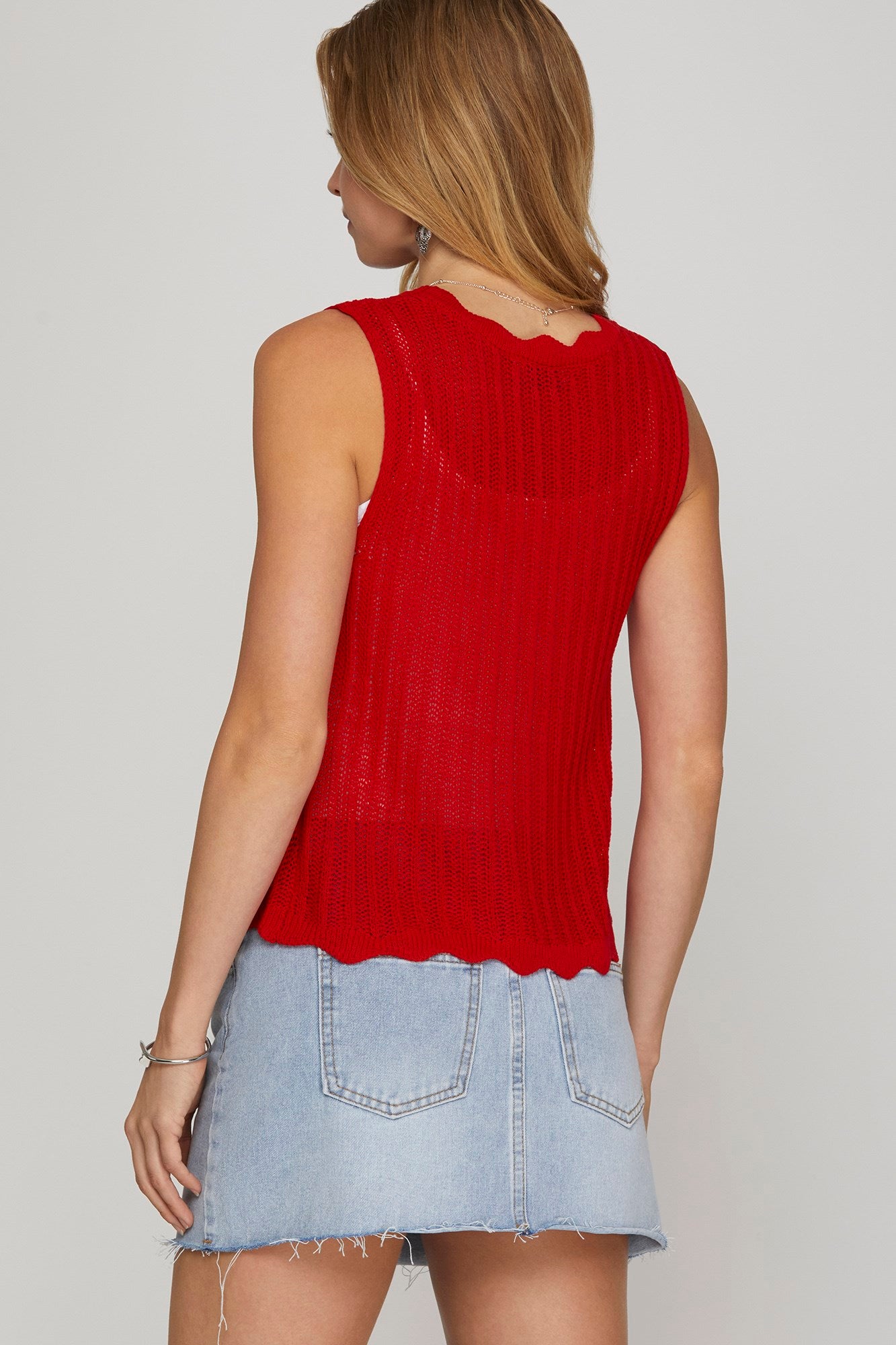 Perfect Layer Red Tie Vest