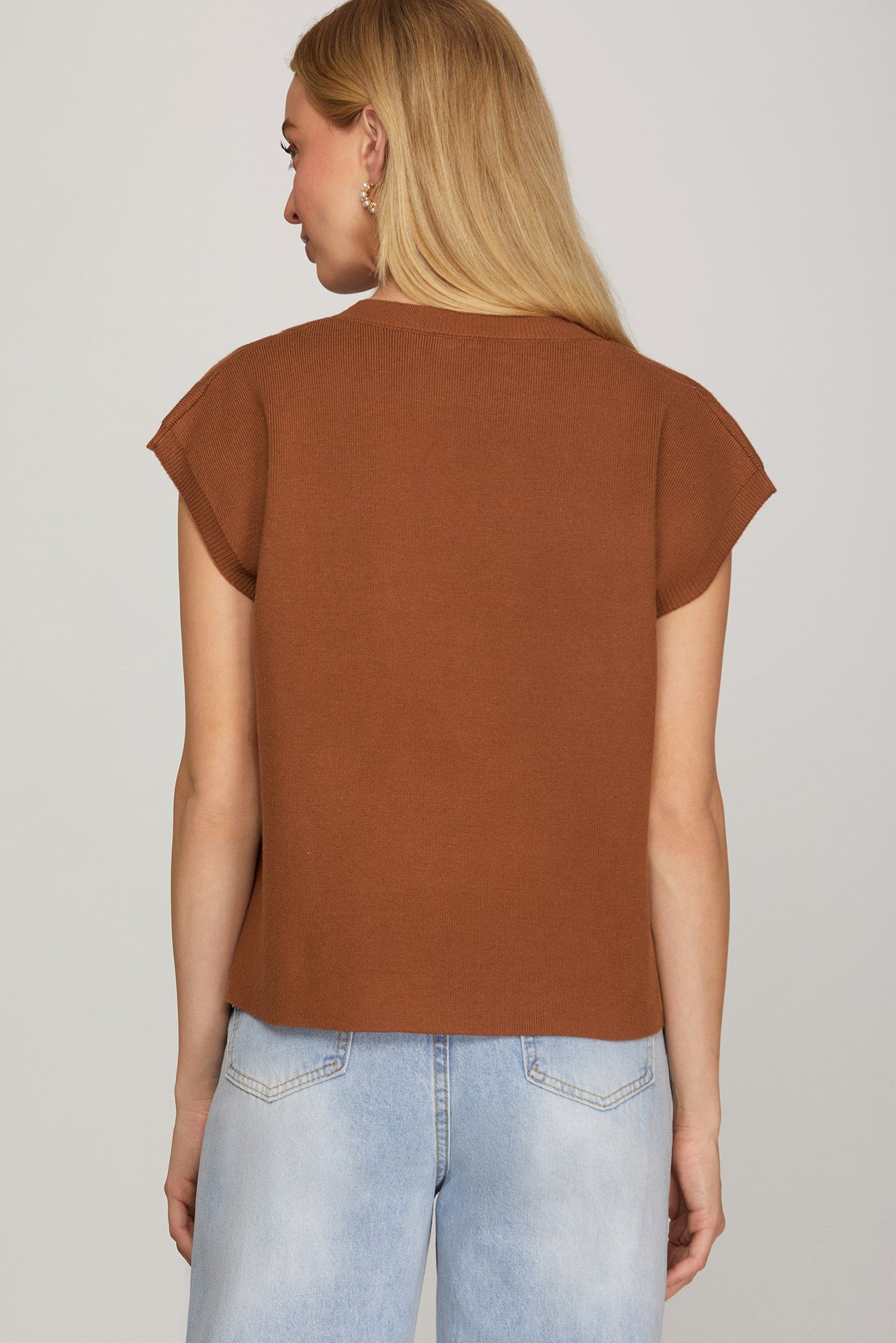 Cinnamon Striped Sweater Top