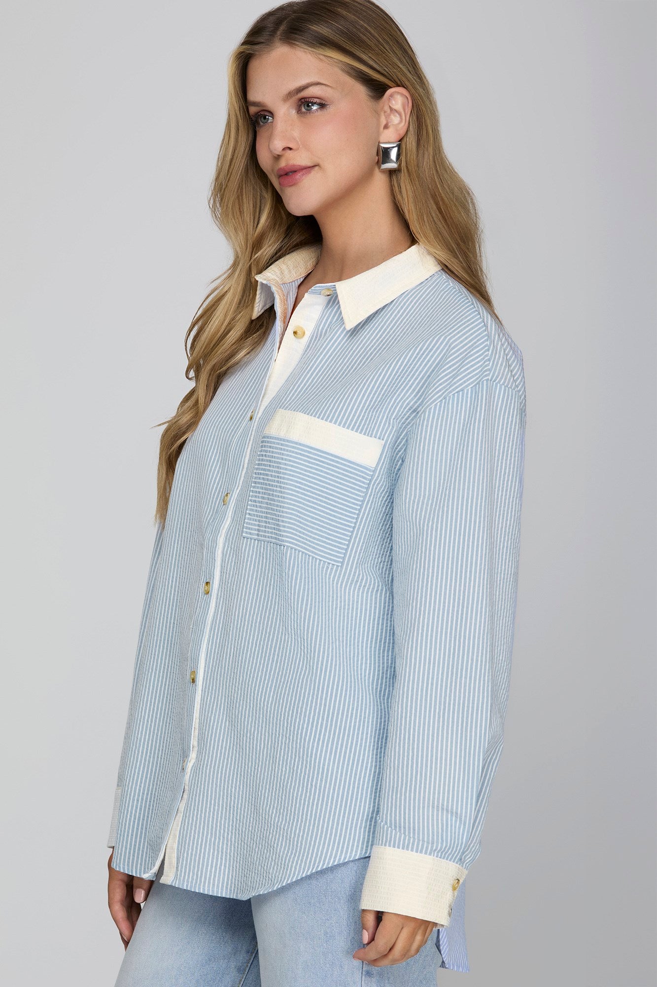 Crisp Stripes Button Down