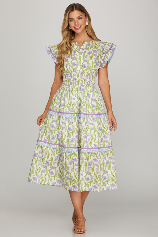 Georgia Lavender Floral Dress