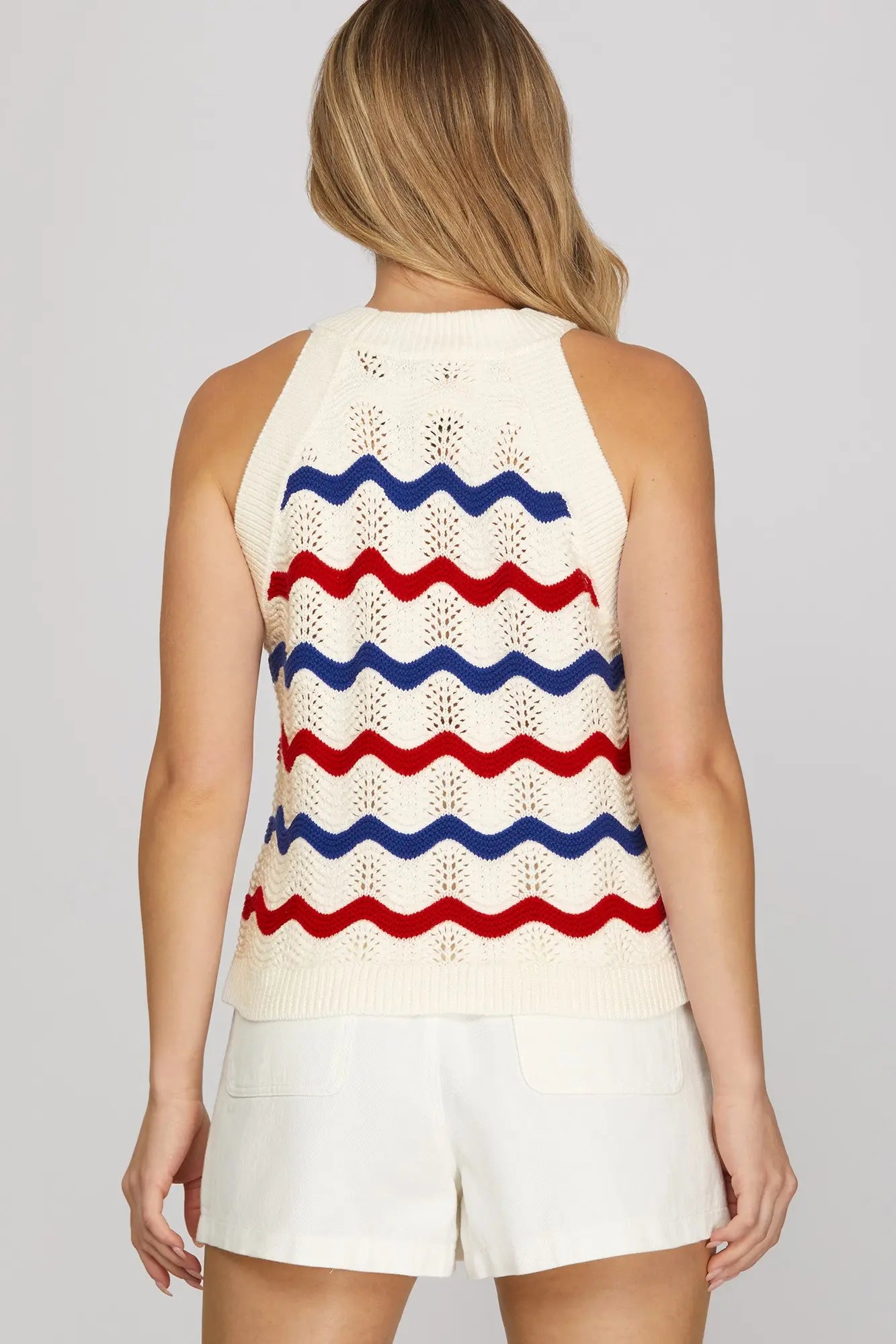 Patriotic wave Sweater