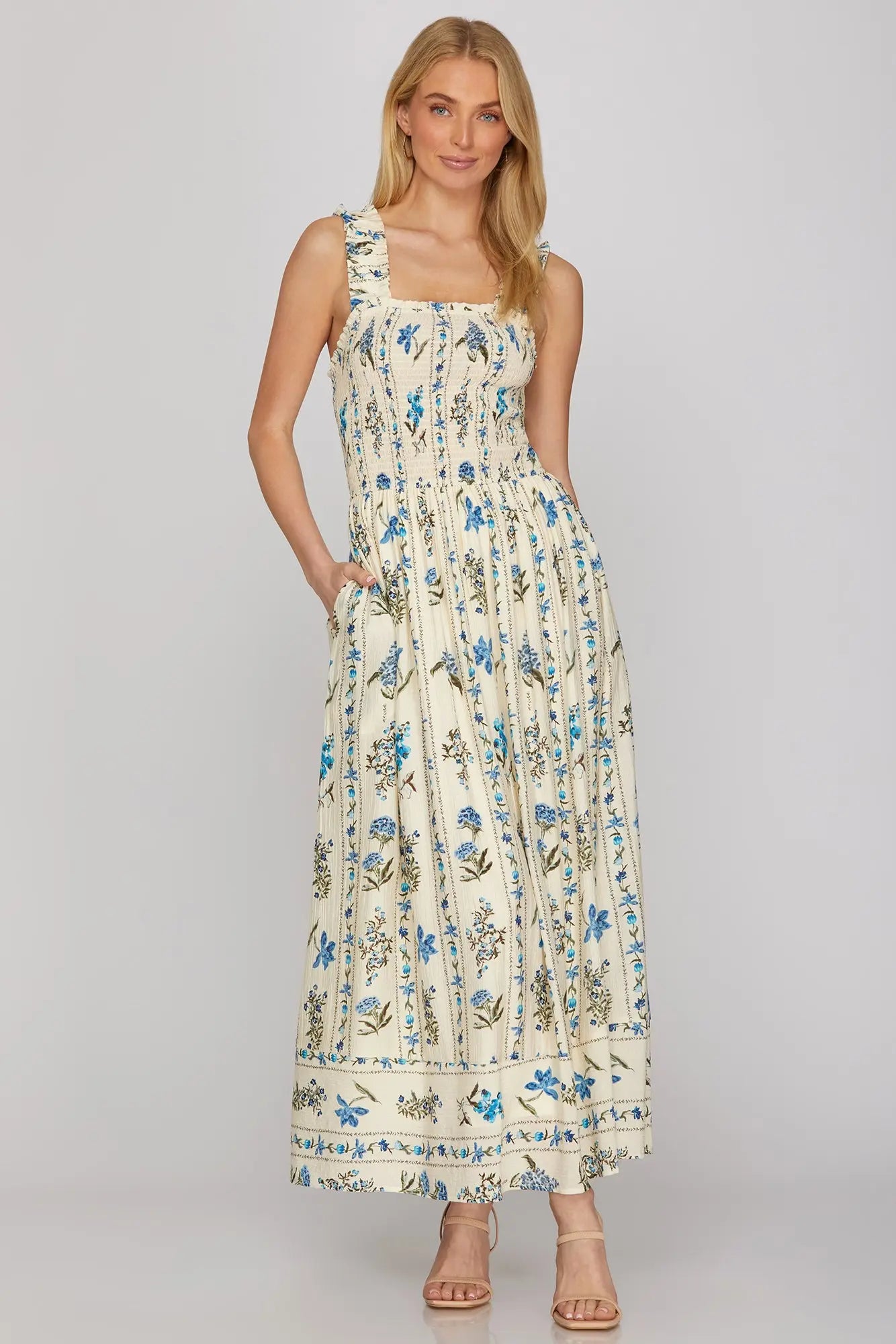 Vintage Days Blue Floral Maxi