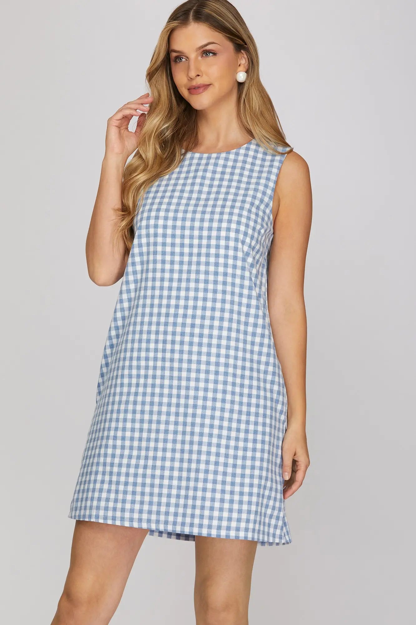 Southern Charms Blue Gingham Check Dress