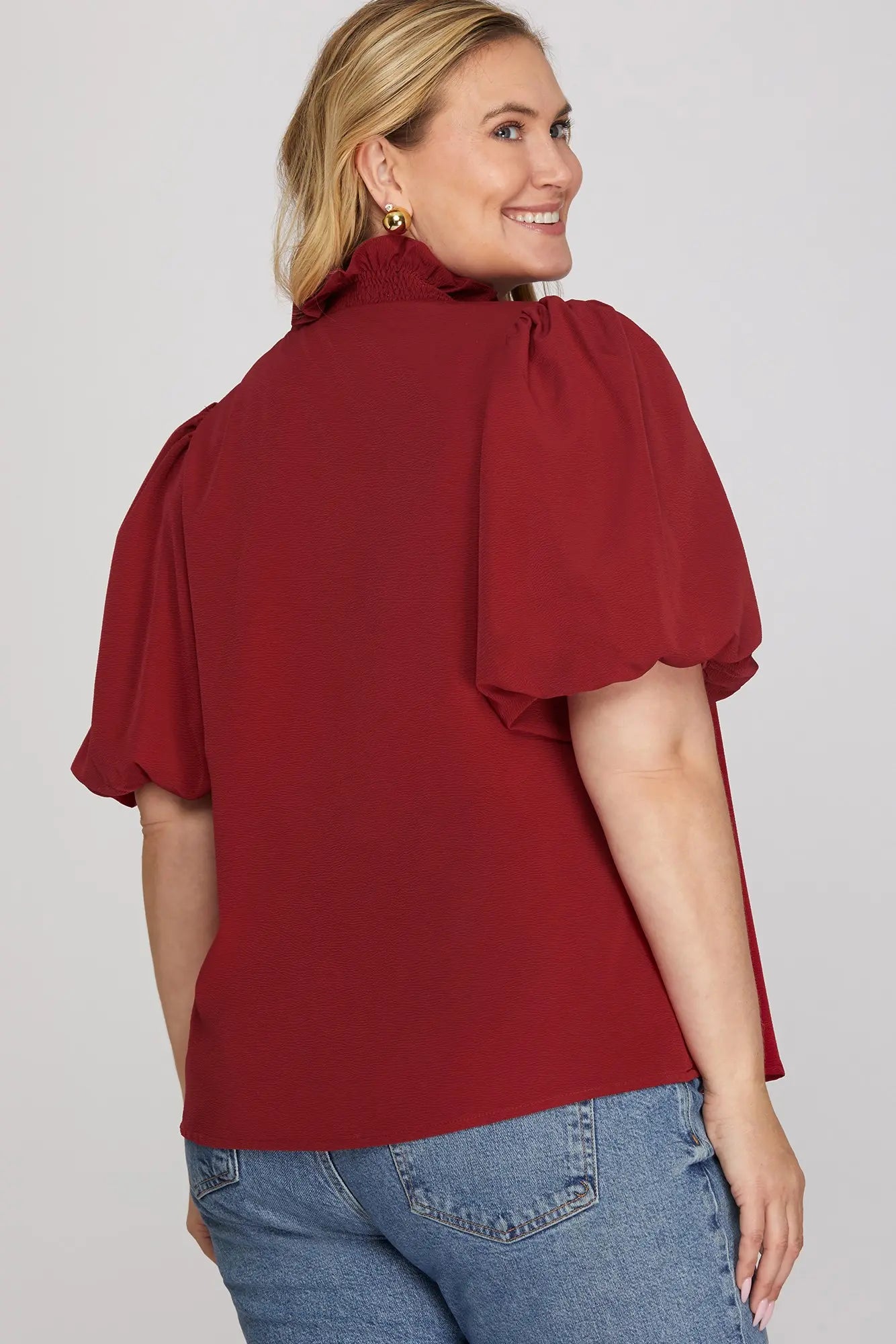 The Charolette Wine Top - Curvy