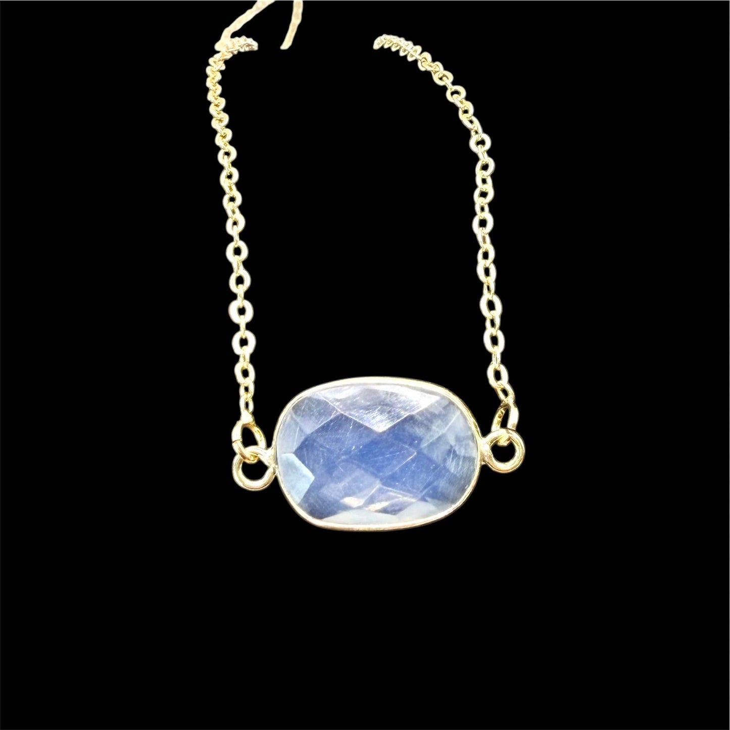 Gemstone bezel necklace