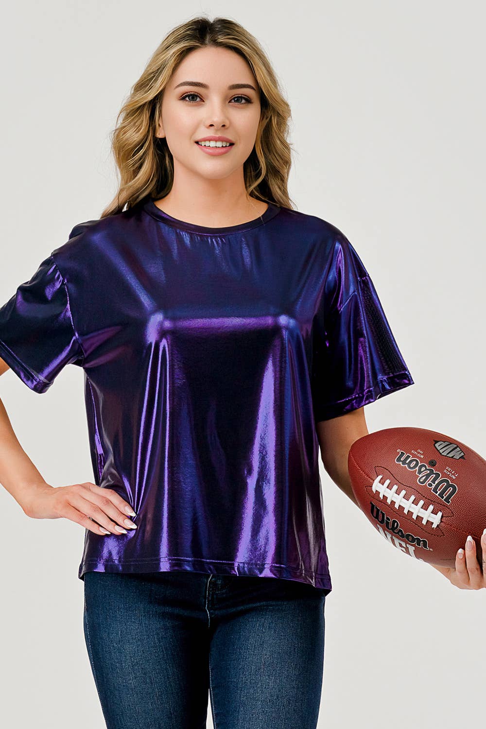 Purple Metallic Shimmer T-Shirt