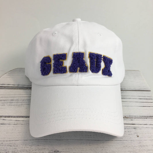White GEAUX cap white