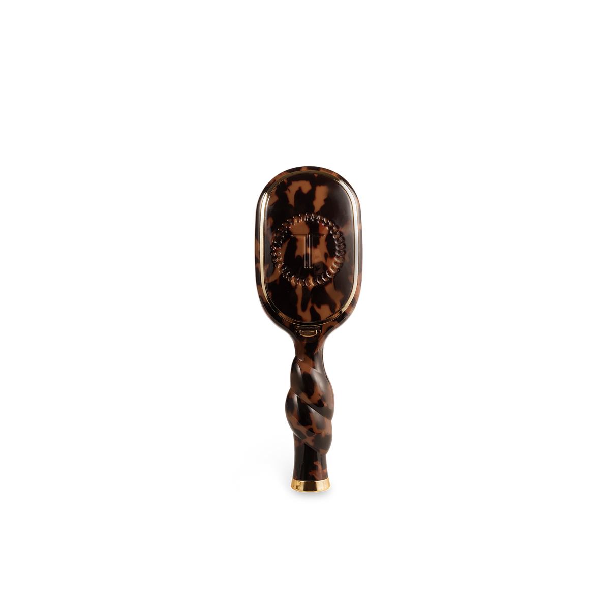 TELETIES tortoise mini detangler brush, front view