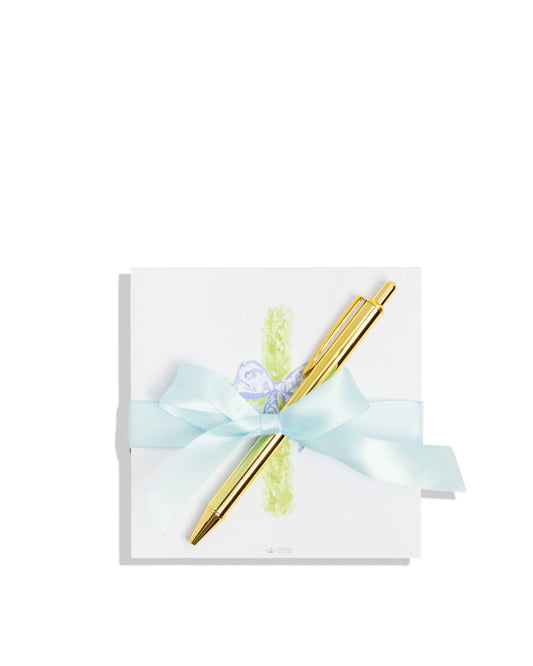 Boxwood Cross Block Notepad Gift Set