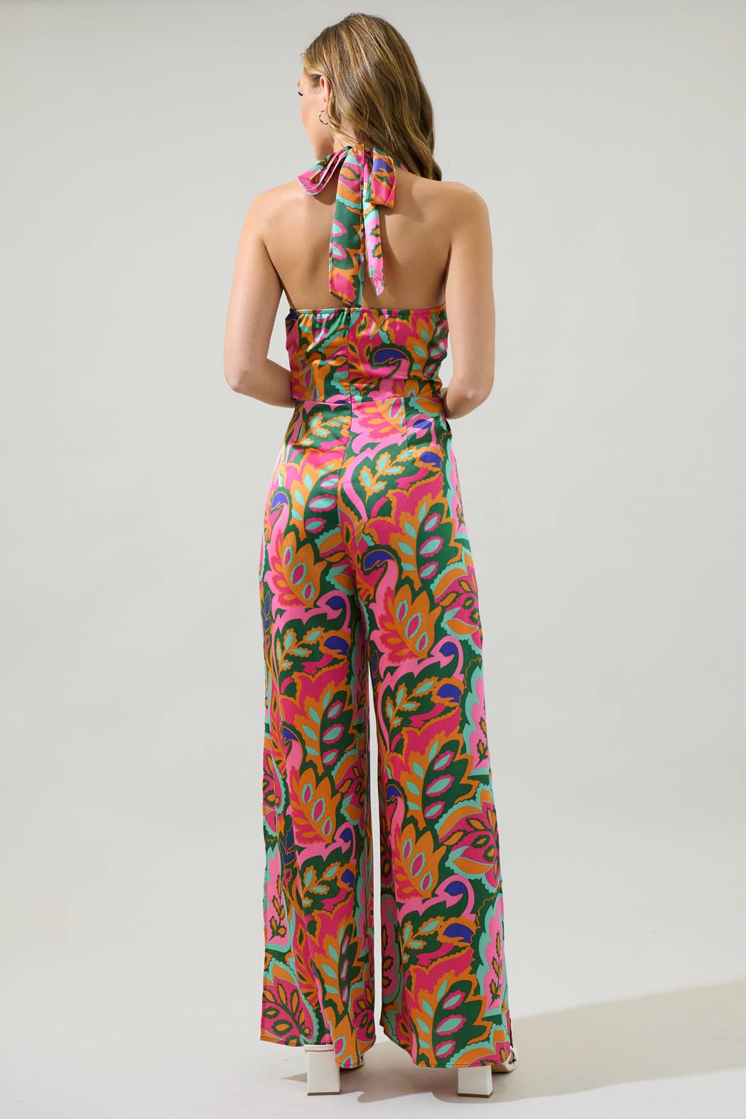 Lilia Tropical Floral Magic Moment Halter Jumpsuit