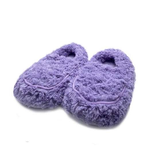 Curly Purple Warmies Slippers
