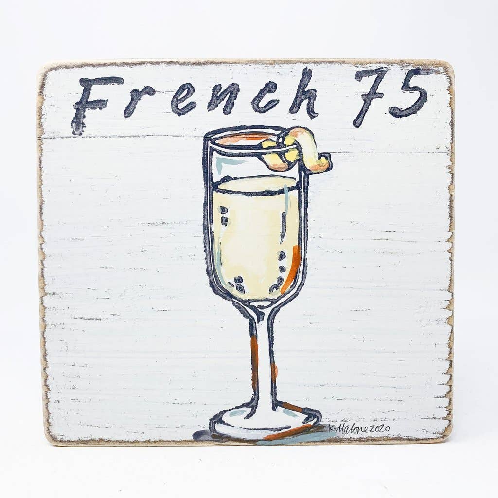 Square Wood Signs - Fun Decorative Wall Decor: Beignet