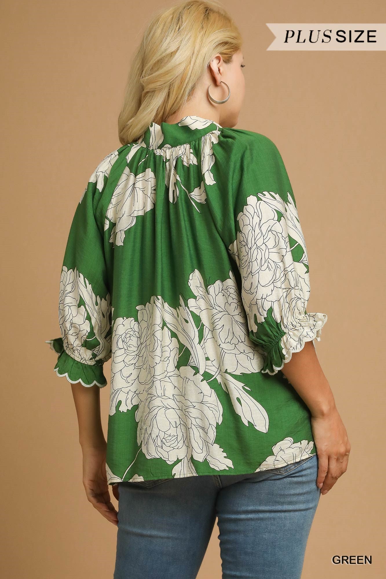 The Meadow Blouse Peacock  Curves