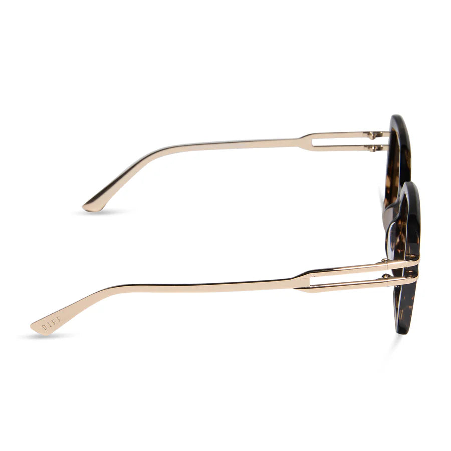 DIFF Dasha Espresso Tortoise + Brown Polar Sunglasses