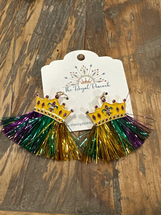 MG Crown Met Fringe earrings