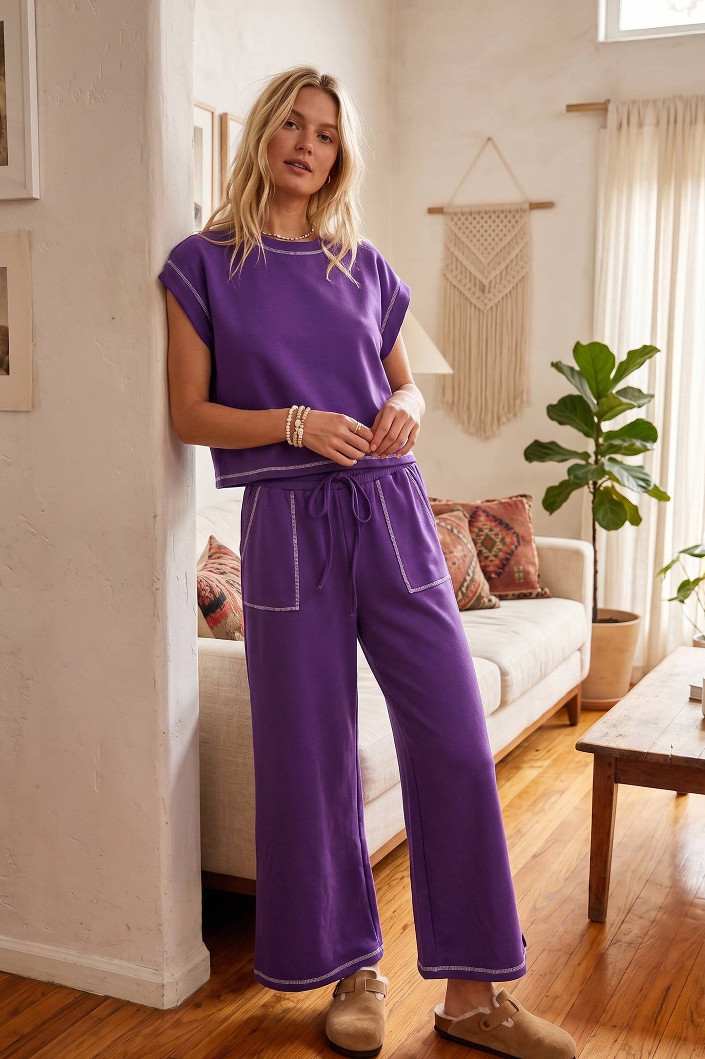 Saturdays in the South Purple 2 Piece Set