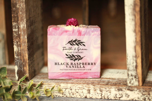 Black Raspberry Vanilla Artisan Soap, Premium Fragrance