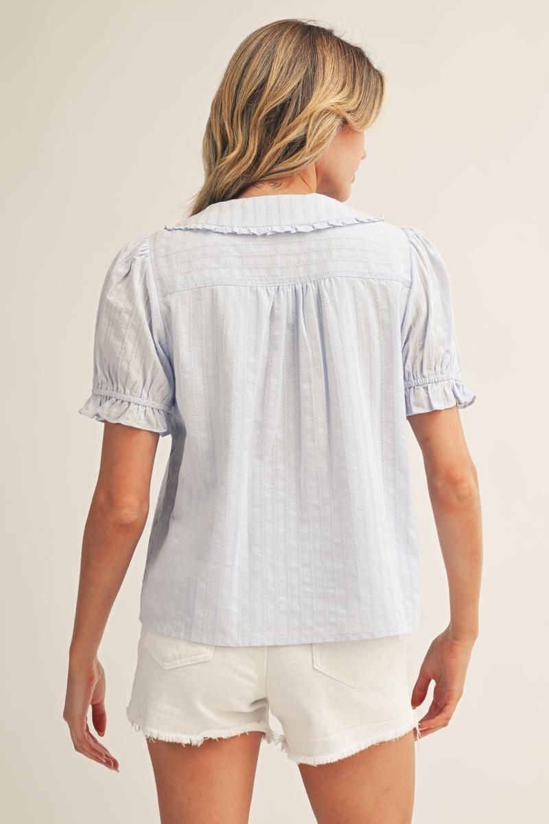 Light Blue Darling Details Top
