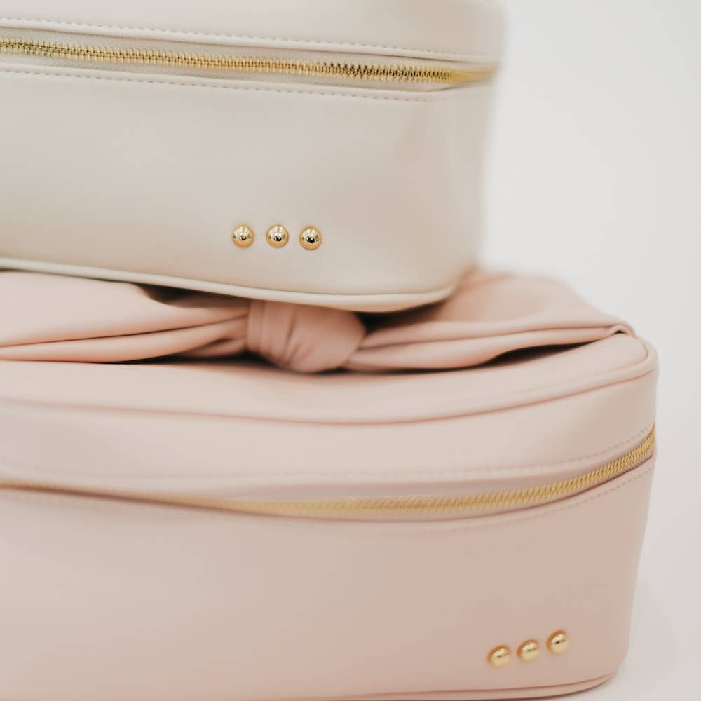 Blush Madelyn Bow Makeup Bag: