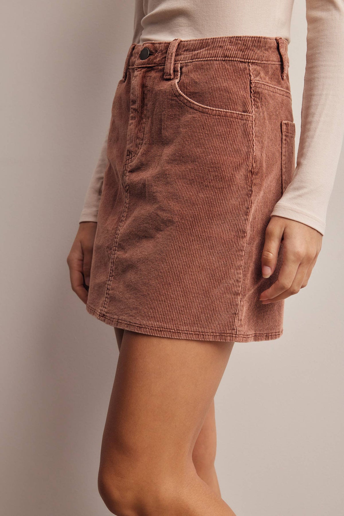 Fireside Cord Mini Skirt