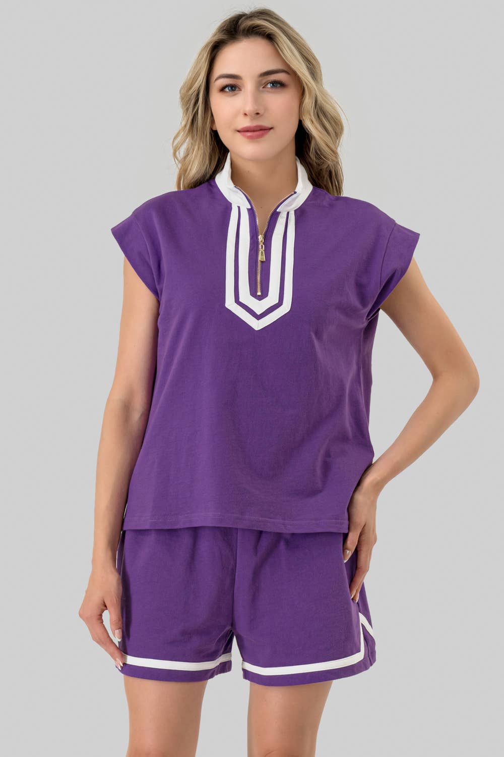 Tigers on the Geaux Purple  Shorts Set