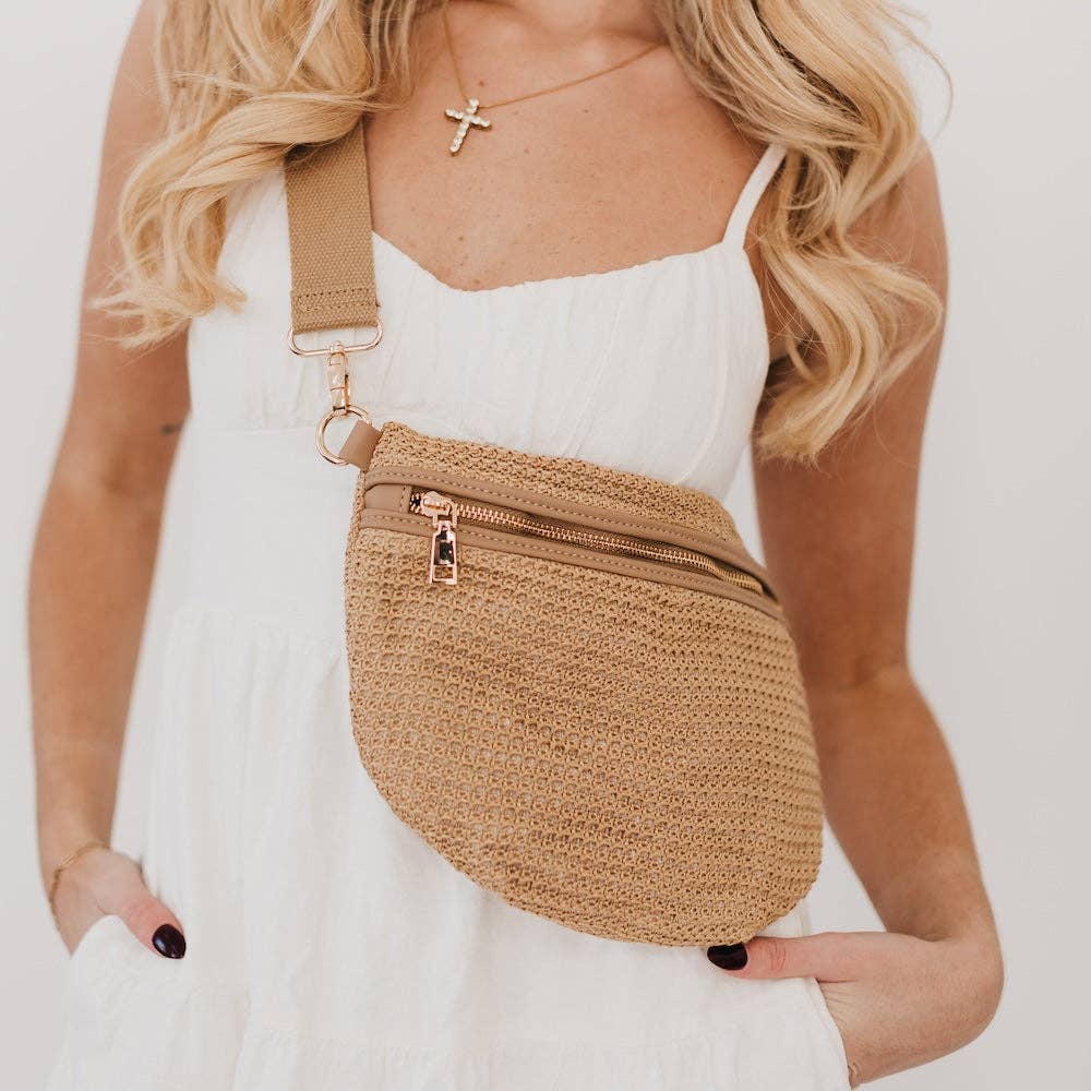 Rachel Tan Raffia Westlyn Crossbody