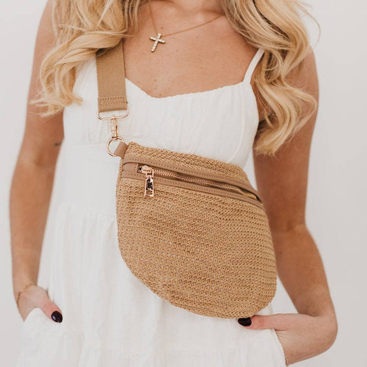 Rachel Tan Raffia Westlyn Crossbody