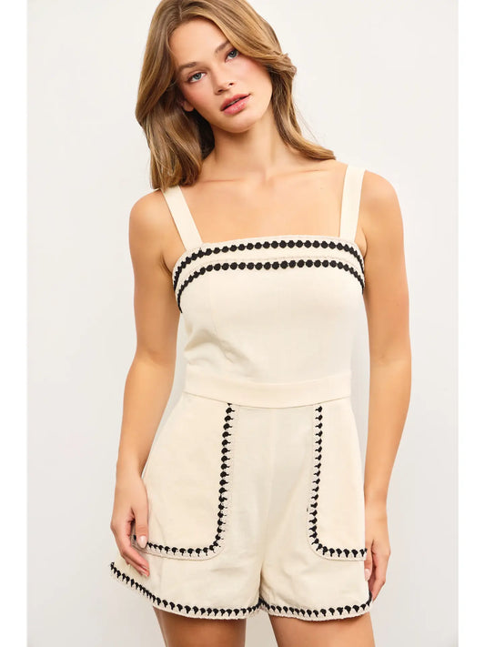 Carly Embroidered Edge Romper