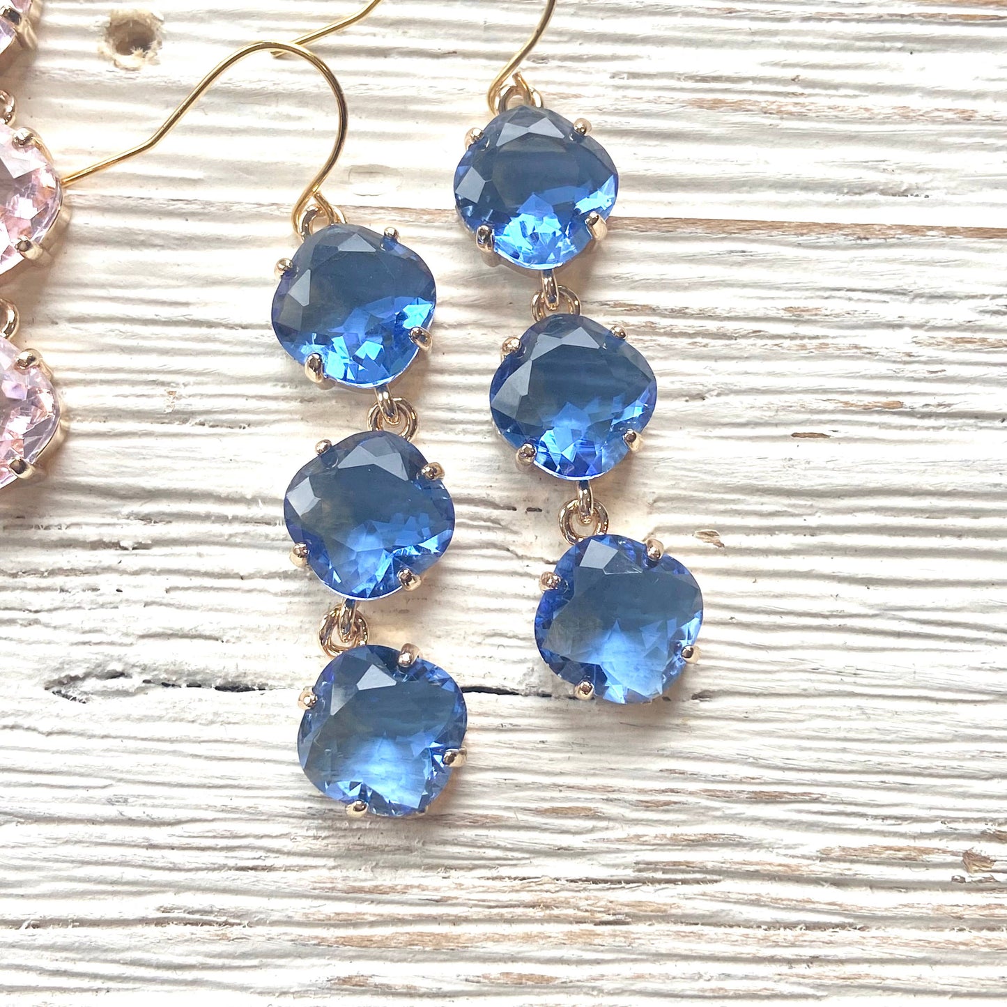 Crystal Earrings tri drop