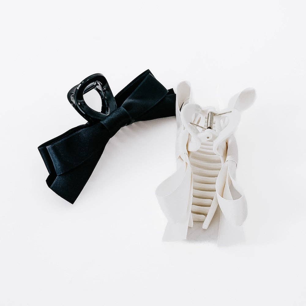 Haven Hair Bow Claw Clip: Black