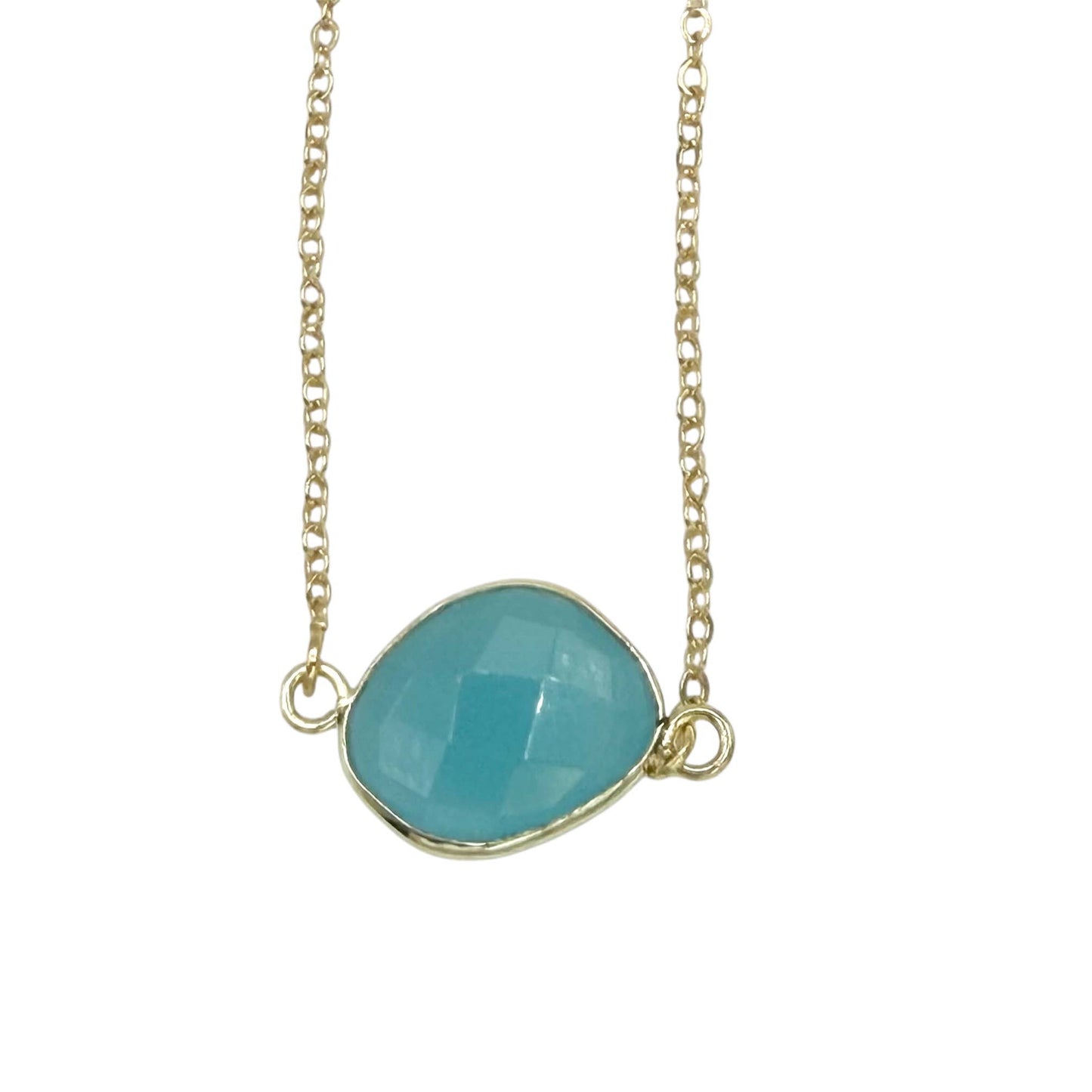 Gemstone bezel necklace