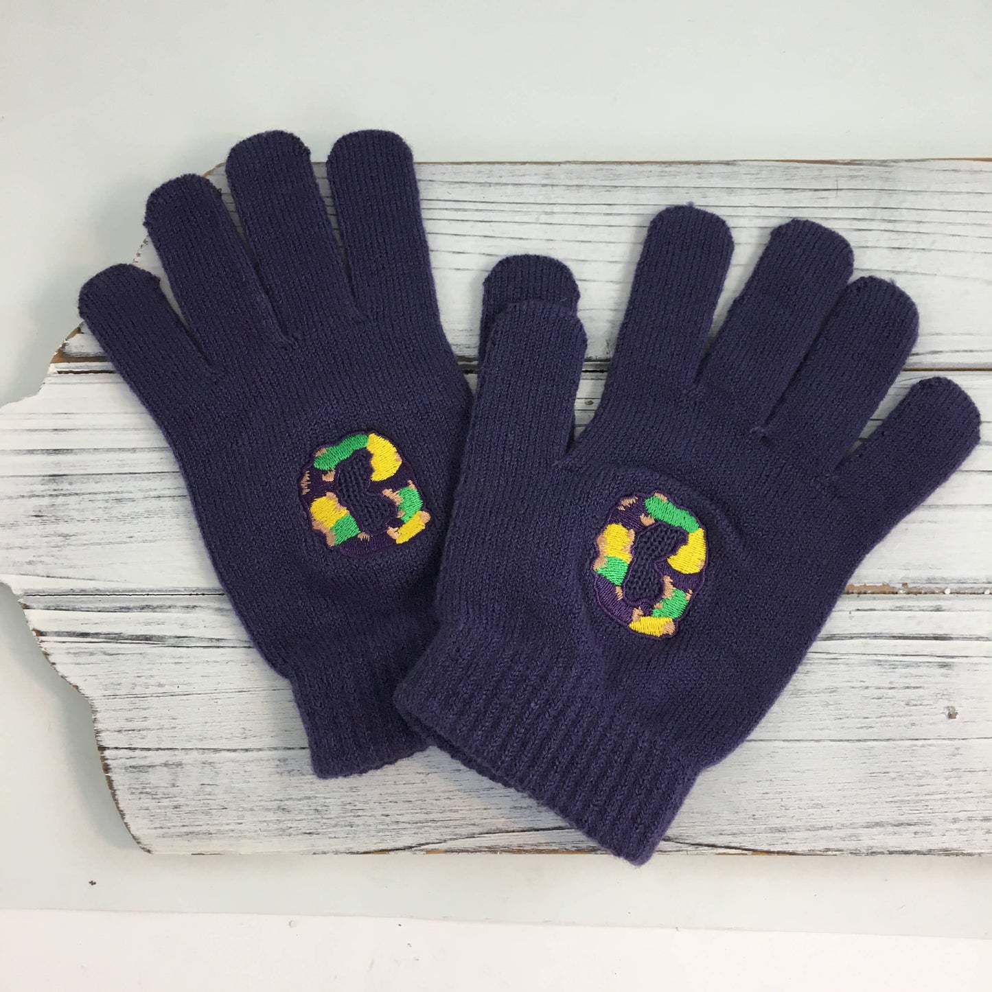Mardi Gras king cake gloves