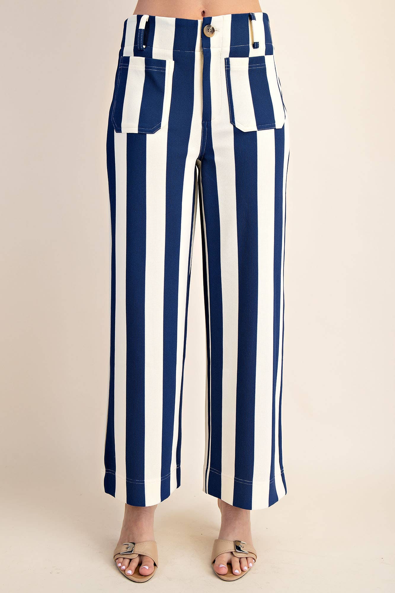 Brown Colette Cropped Wide-Leg Pants