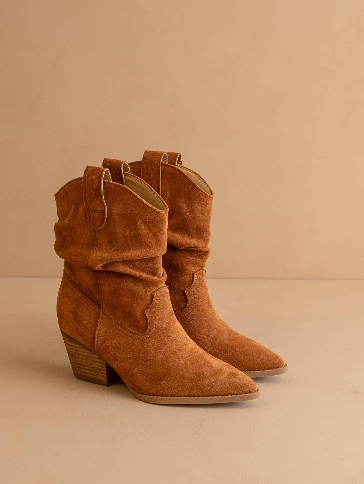 The Kit | Caramel Slouchy Western Bootie