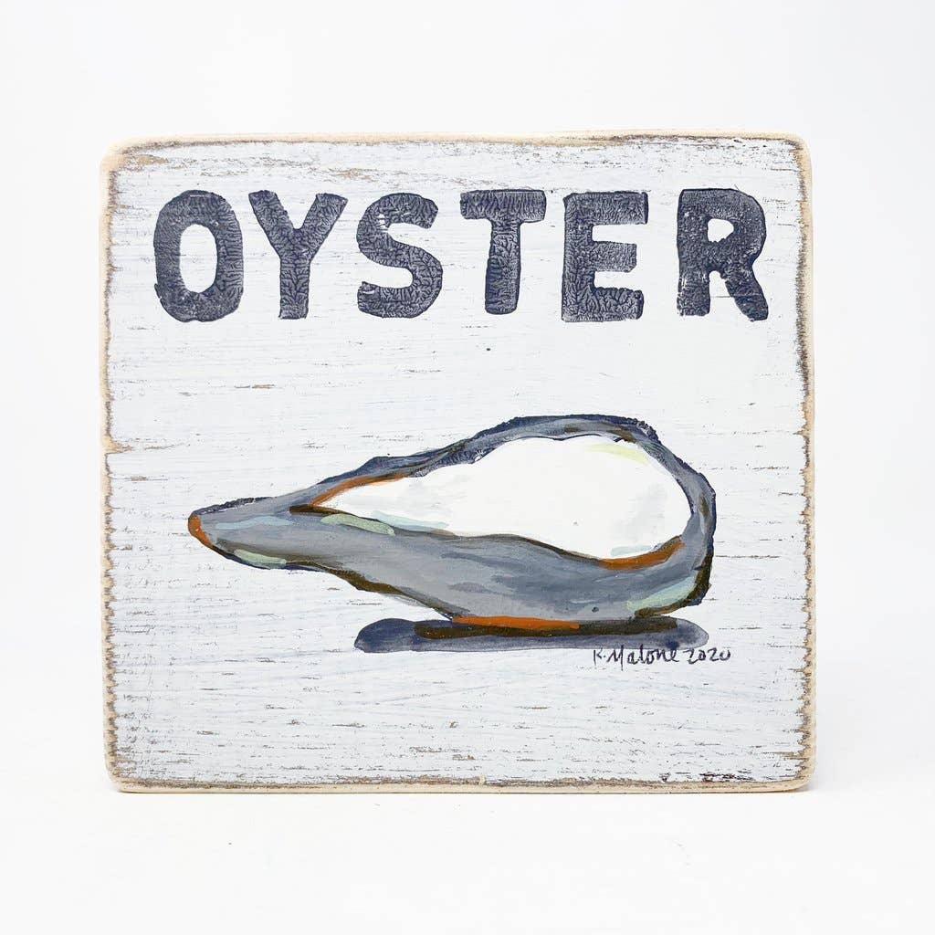 Square Wood Signs - Fun Decorative Wall Decor: Po-boy