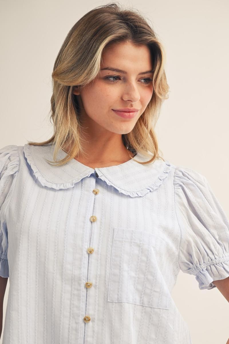 Light Blue Darling Details Top