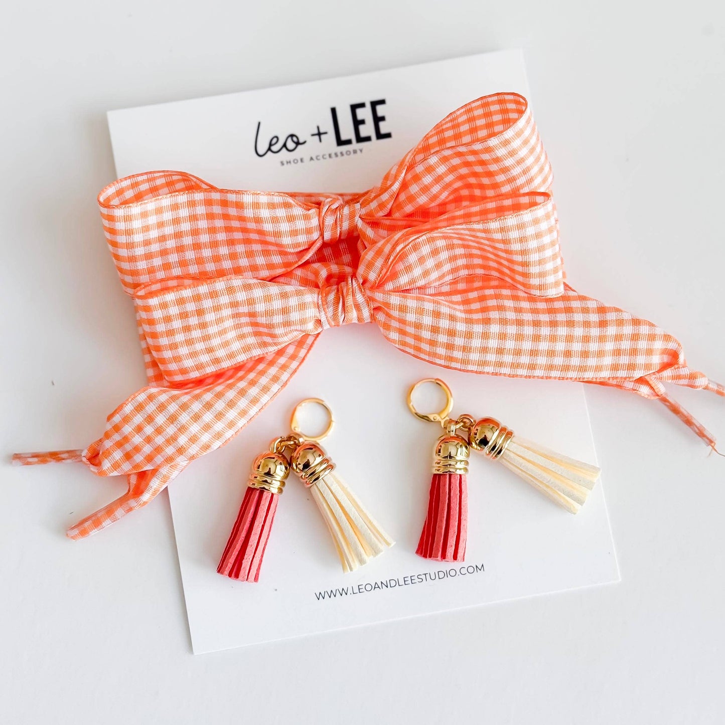 Gingham Shoe Charms and Lace Sets | Sneaker Charm Sets
