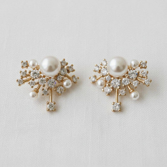 Vintage Starry Gemstone Drop Earrings