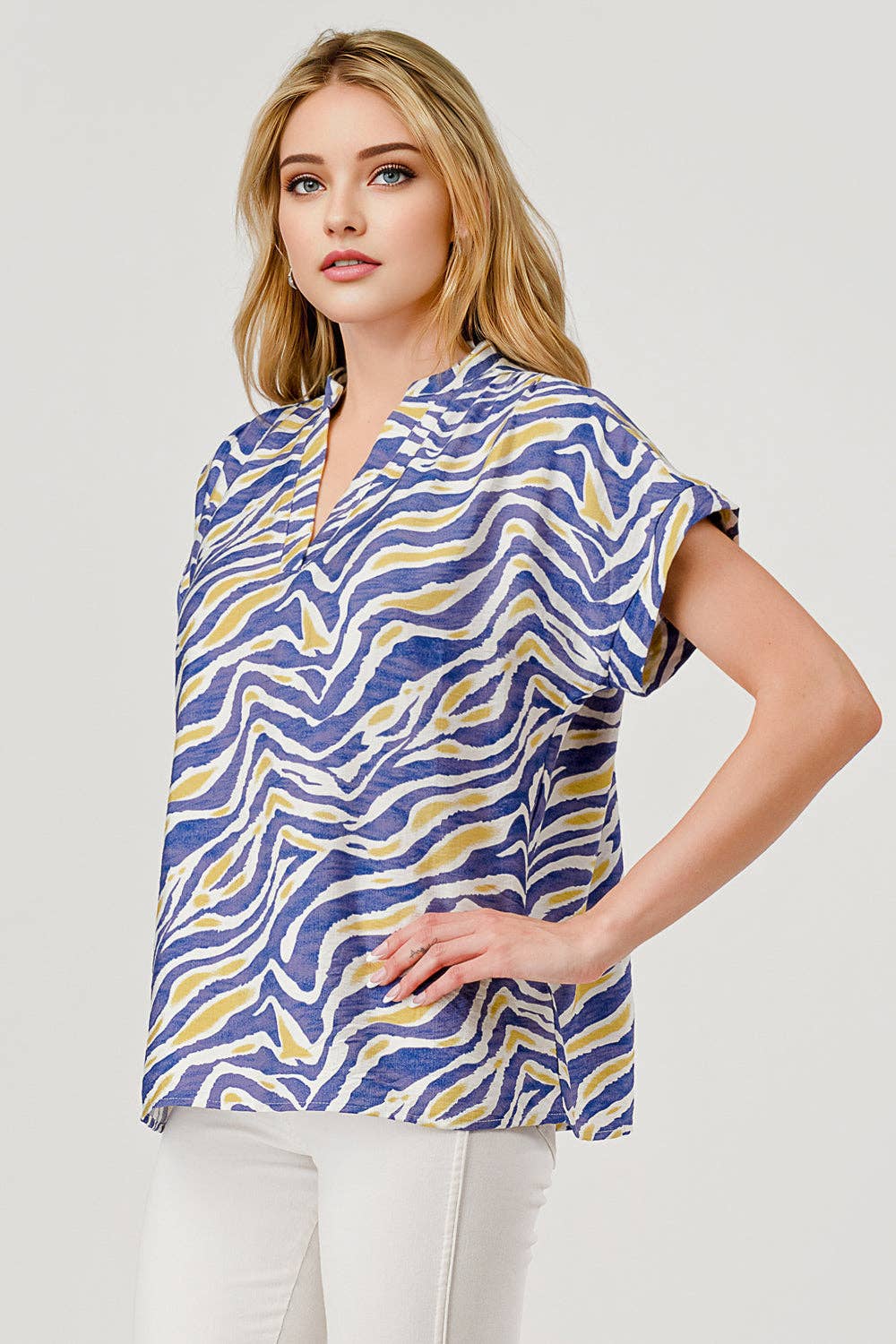 Tiger Stripe Short Sleeve Game Day Top