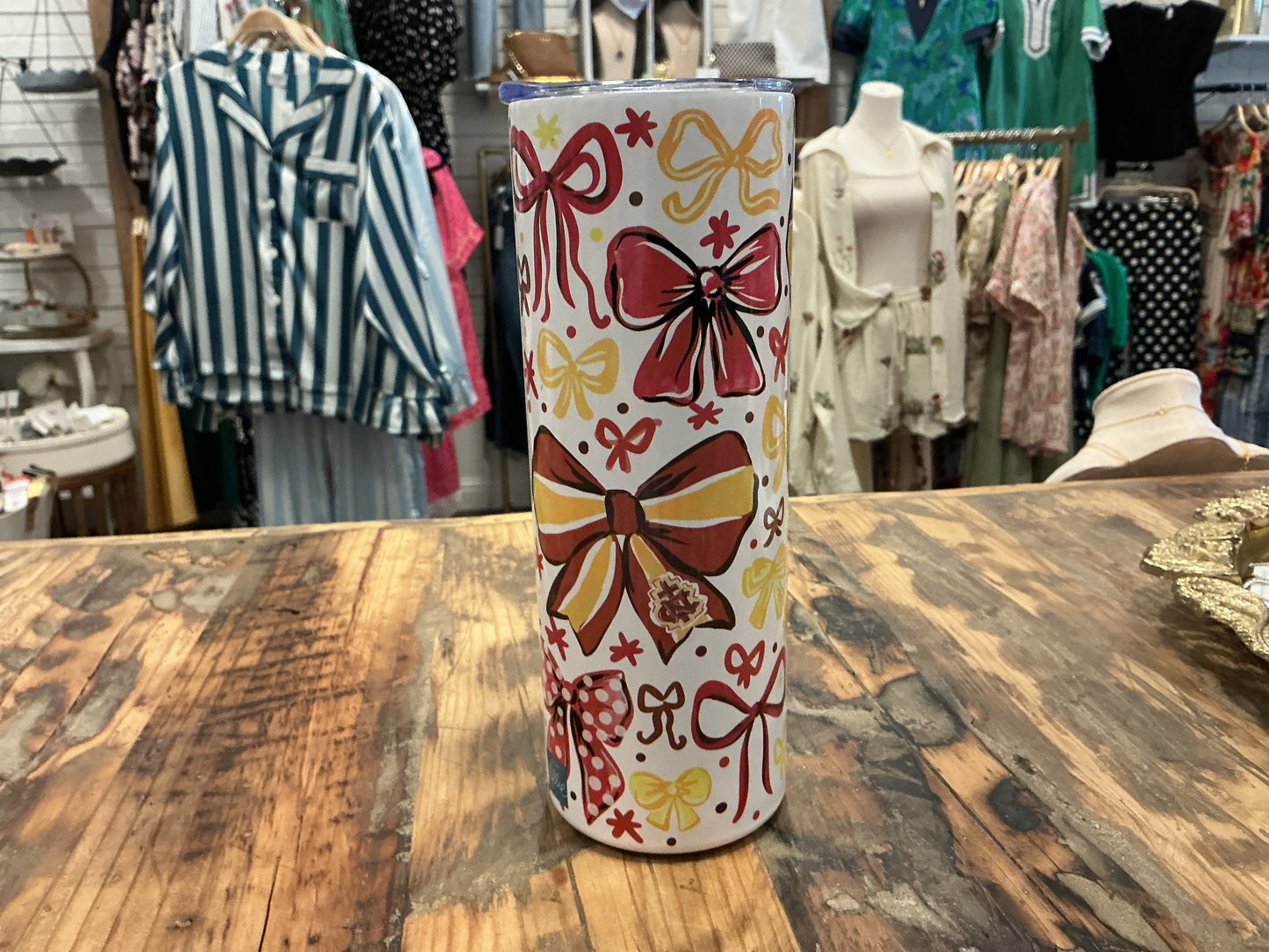 Wolverines Bow School Spirit Tumblers