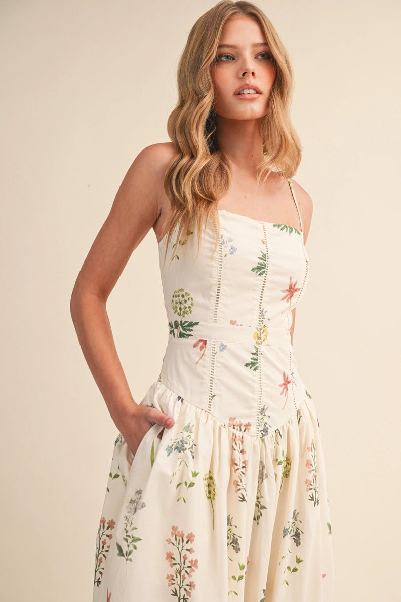 Avery Floral Drop Waist Maxi