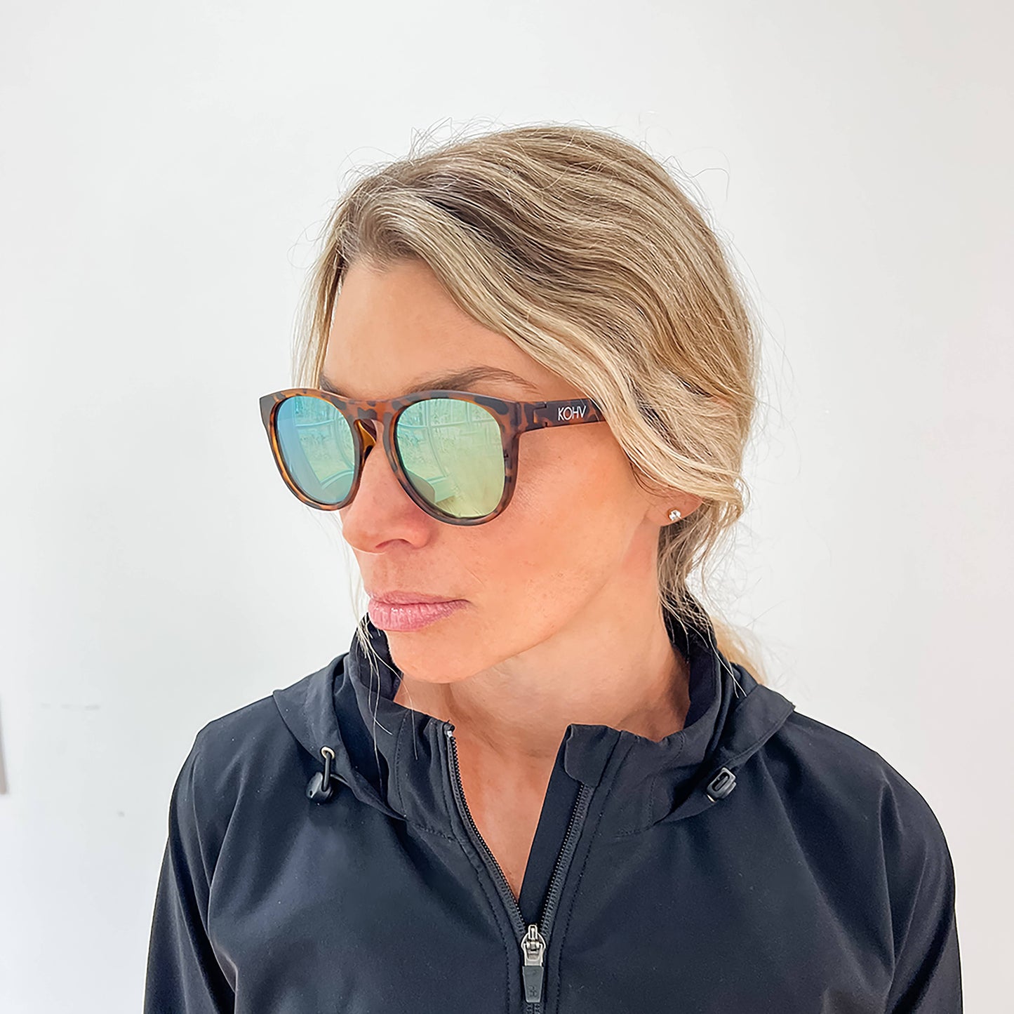STRIDE LAGOON MIRROR Polarized Active Soft Round Sunglasses
